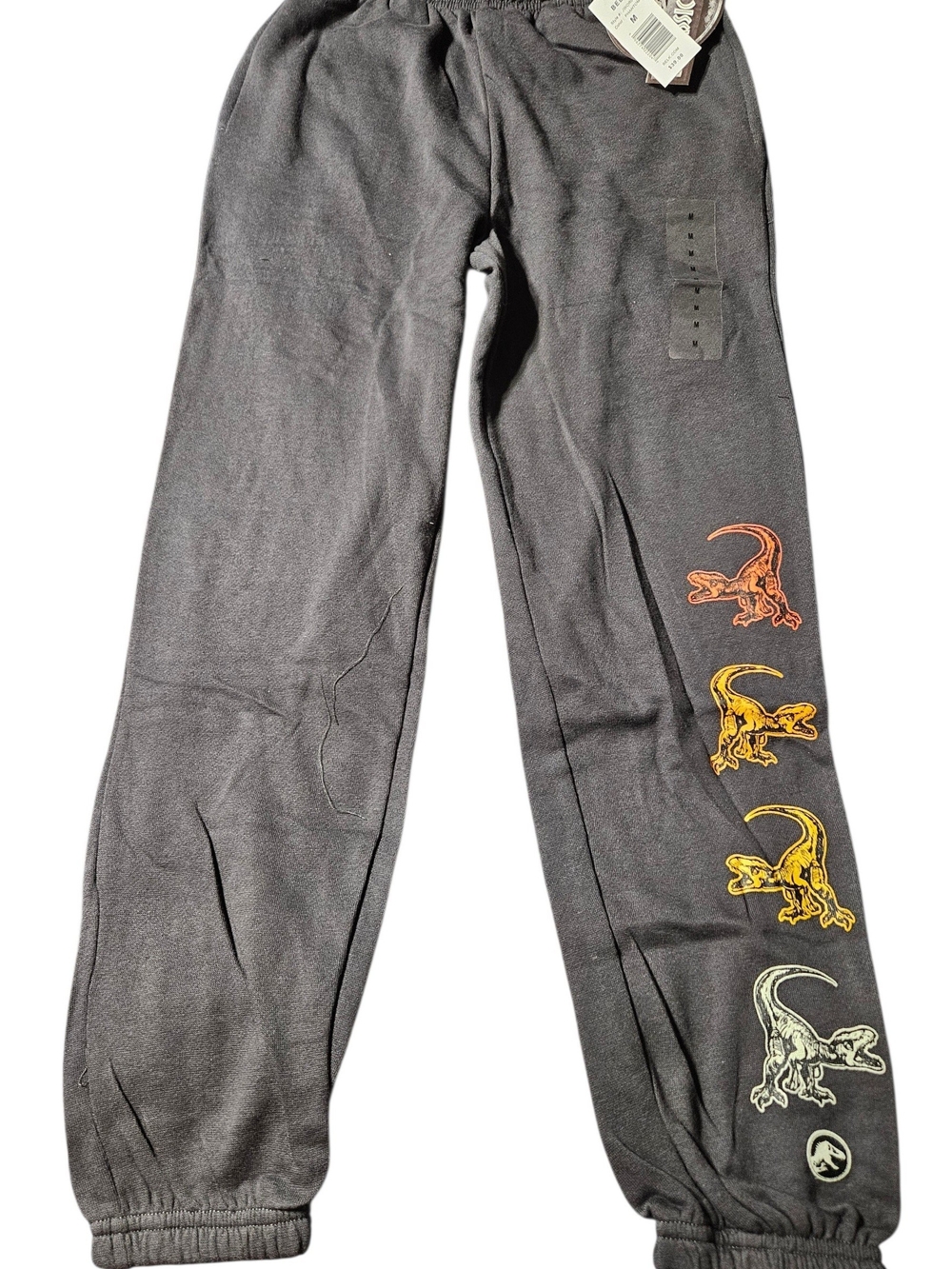 belk Gray Jogger Sweatpants with Multicolor Dino Motif